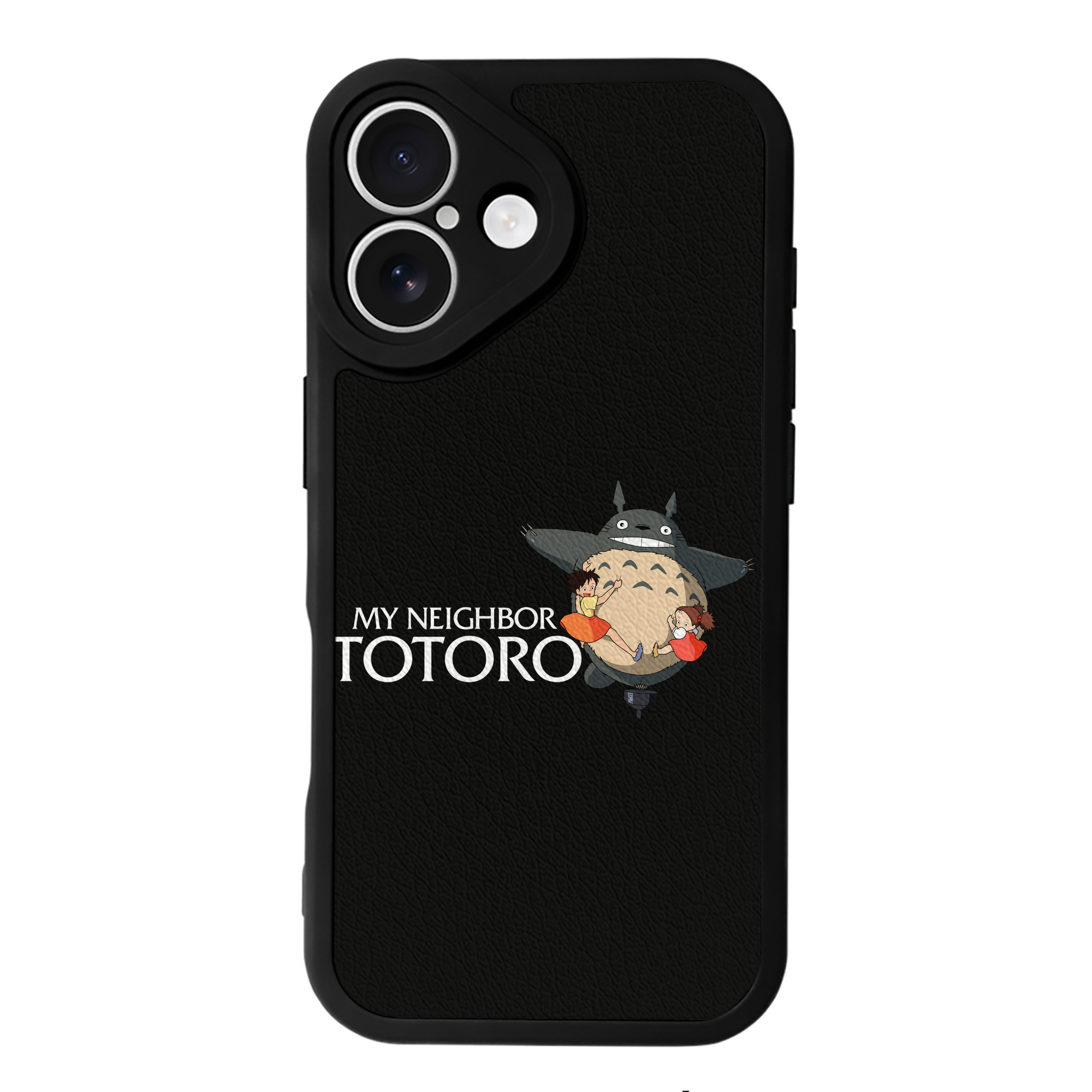 （画像用） となりのトトロ 草壁メイ 草壁サツキ My Neighbor Totoro Satsuki Kusakabe Mei Kusakabe 【iPhone 16シリーズ対応】シリコンスマホケース（レザー調） 材質：シリコン